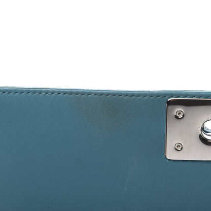 Chanel Patent Calfskin Quilted Medium Plexiglass Boy Flap Turquoise 14 of 15