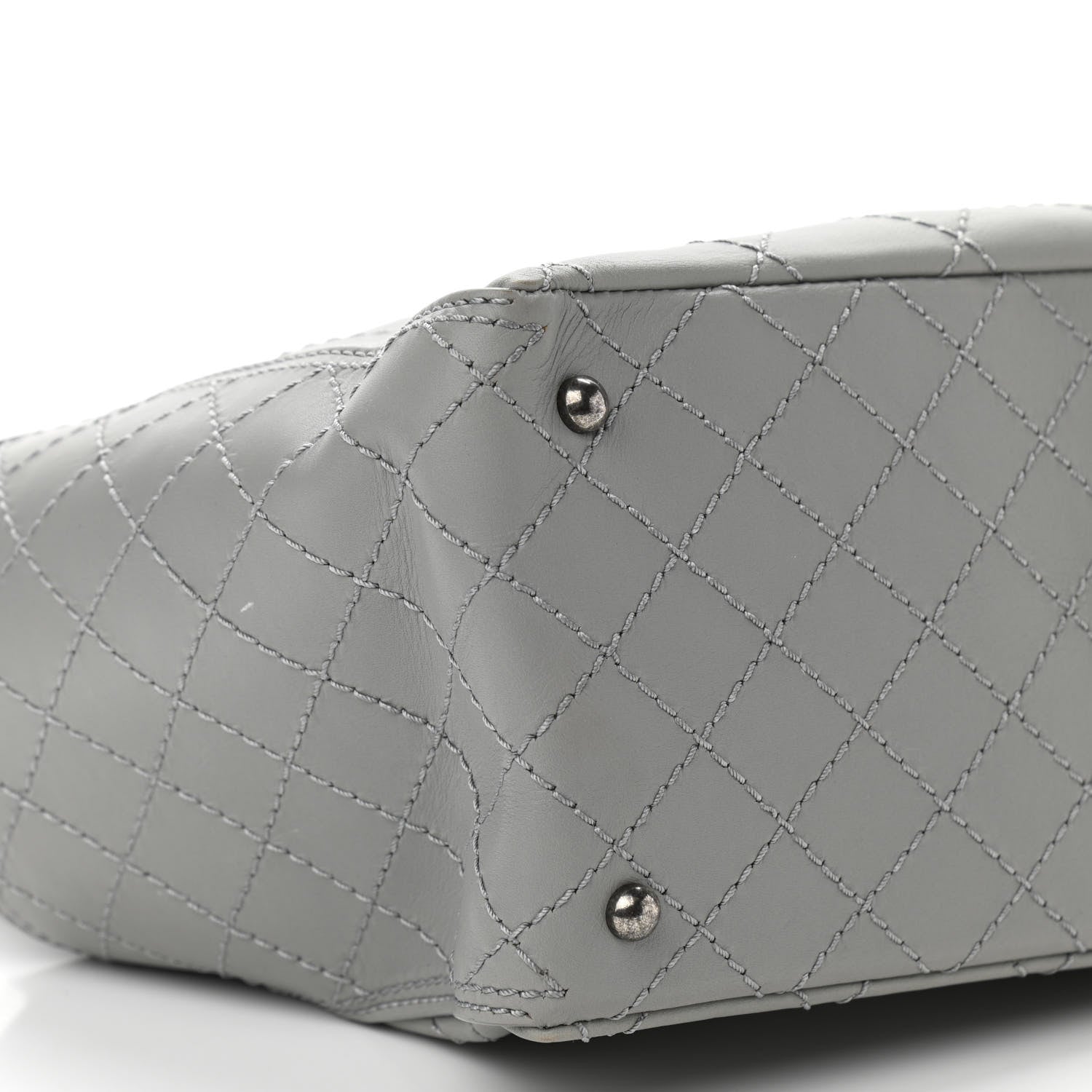 Chanel Grained Calfskin Small CC Pocket Tote Grey 9 of 11