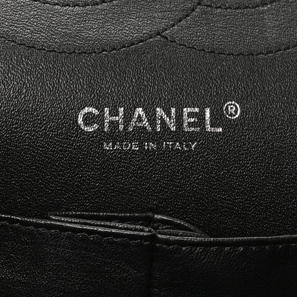 Chanel Lambskin Chevron Quilted Jumbo Double Flap So Black 6 of 10