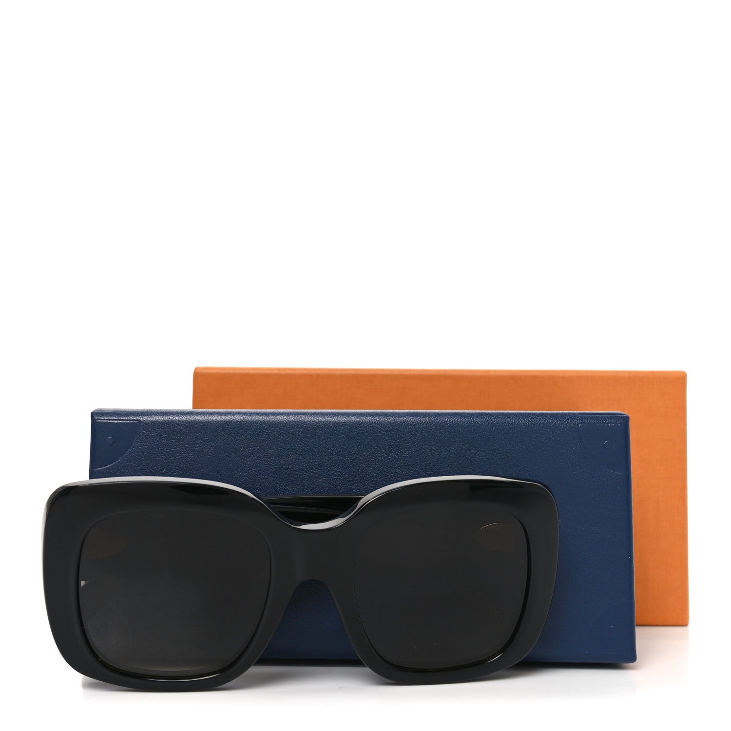 Louis Vuitton Acetate LV Empreinte Square Sunglasses Z1611W Black