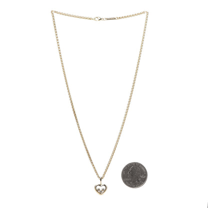 Chopard 18K Yellow Gold Diamond Happy Diamonds Icons Heart Pendant Necklace 3 of 7