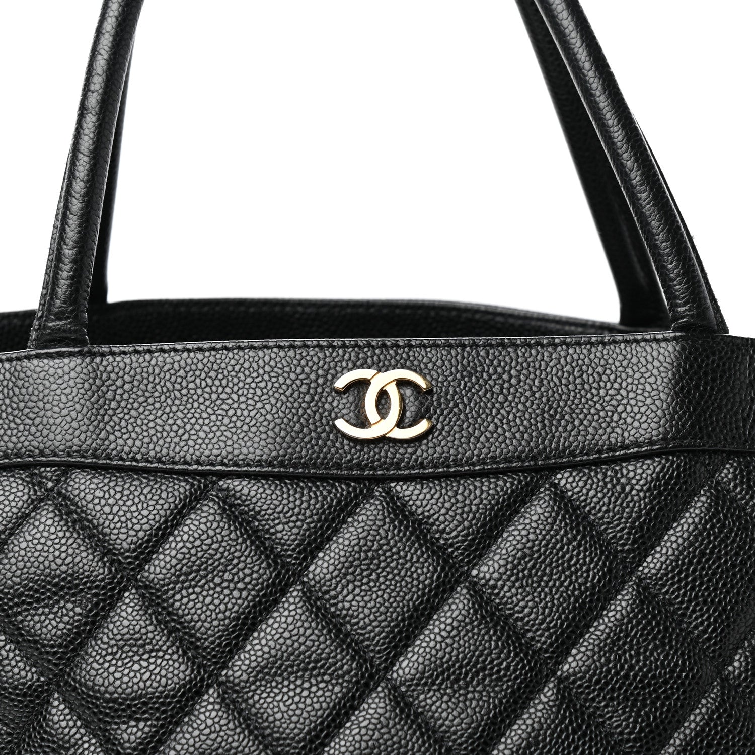 Chanel Caviar Quilted CC Shopping Tote Black 10 of 10