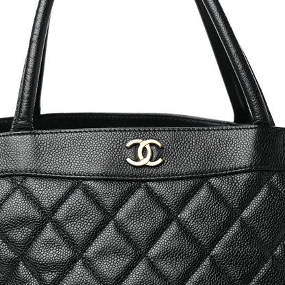 Chanel Caviar Quilted CC Shopping Tote Black 10 of 10