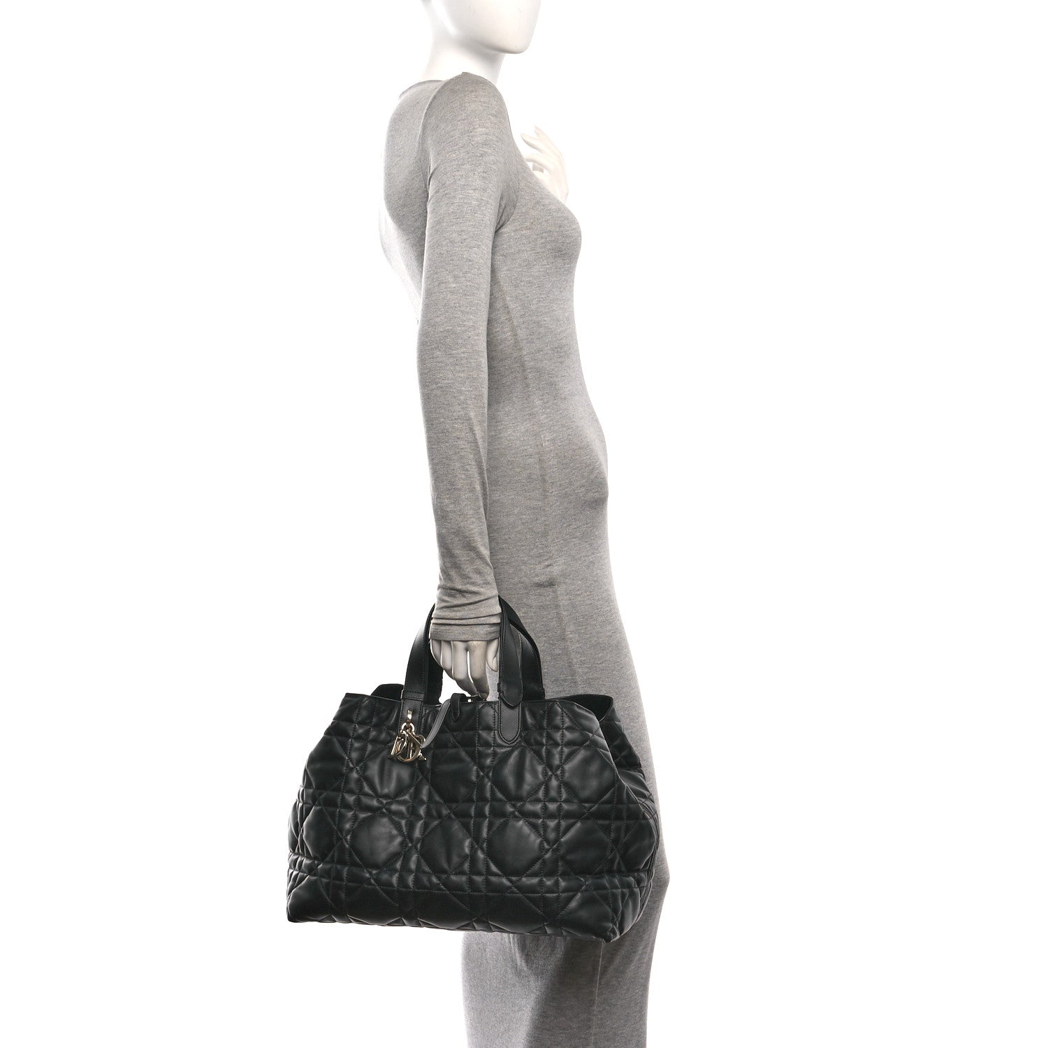 Christian Dior Calfskin Macrocannage Large Toujours Black 2 of 12