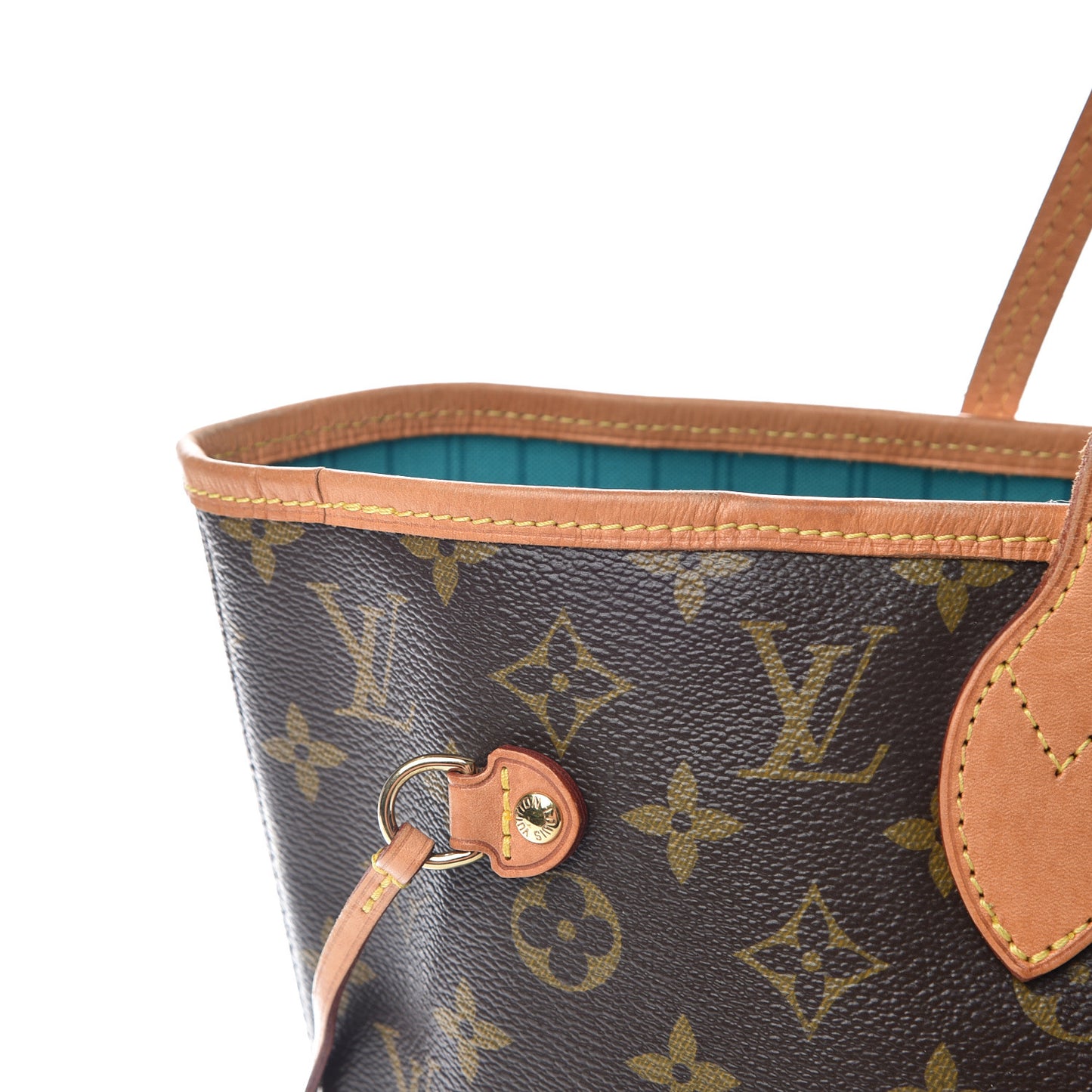 Monogram V Neverfull MM Turquoise