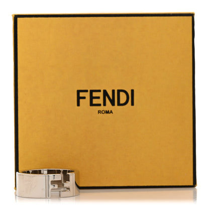 Fendi Metal FF Ring Orosoft M 63 10.25 Silver 7 of 7