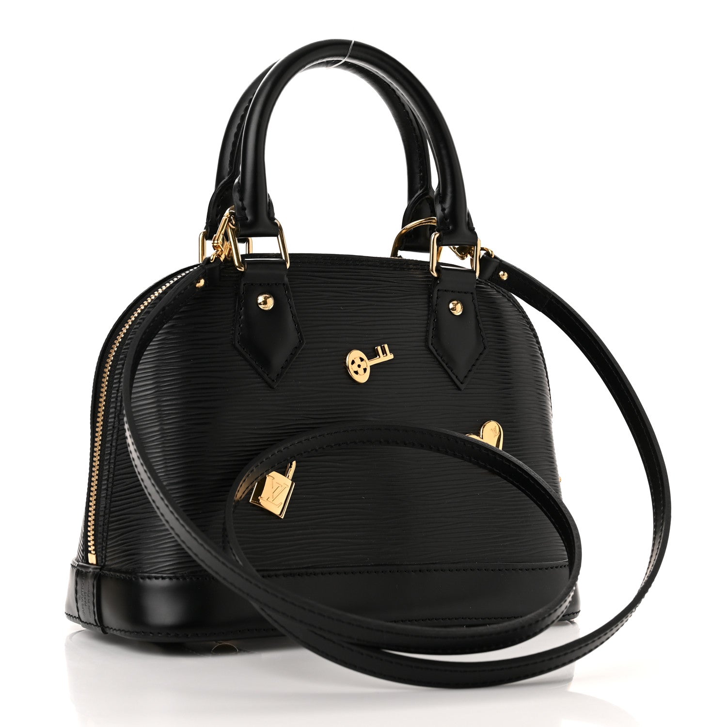 Louis Vuitton Epi Love Lock Alma BB Black 2 of 9