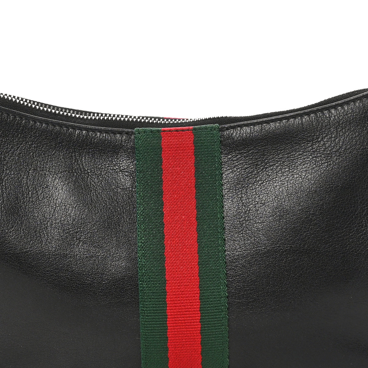 Calfskin Web Small Lunetta Crossbody Bag  Black