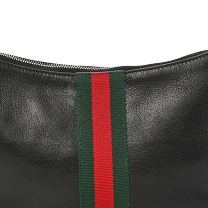 Gucci Calfskin Web Small Lunetta Crossbody Bag  Black 8 of 10