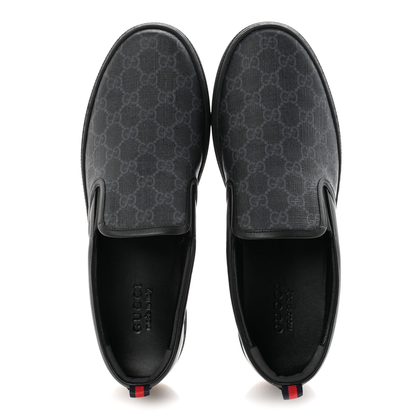 GG Supreme Monogram Mens Slip On Sneaker 12 Black