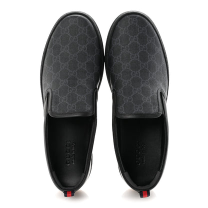 Gucci GG Supreme Monogram Mens Slip On Sneaker 12 Black 2 of 10