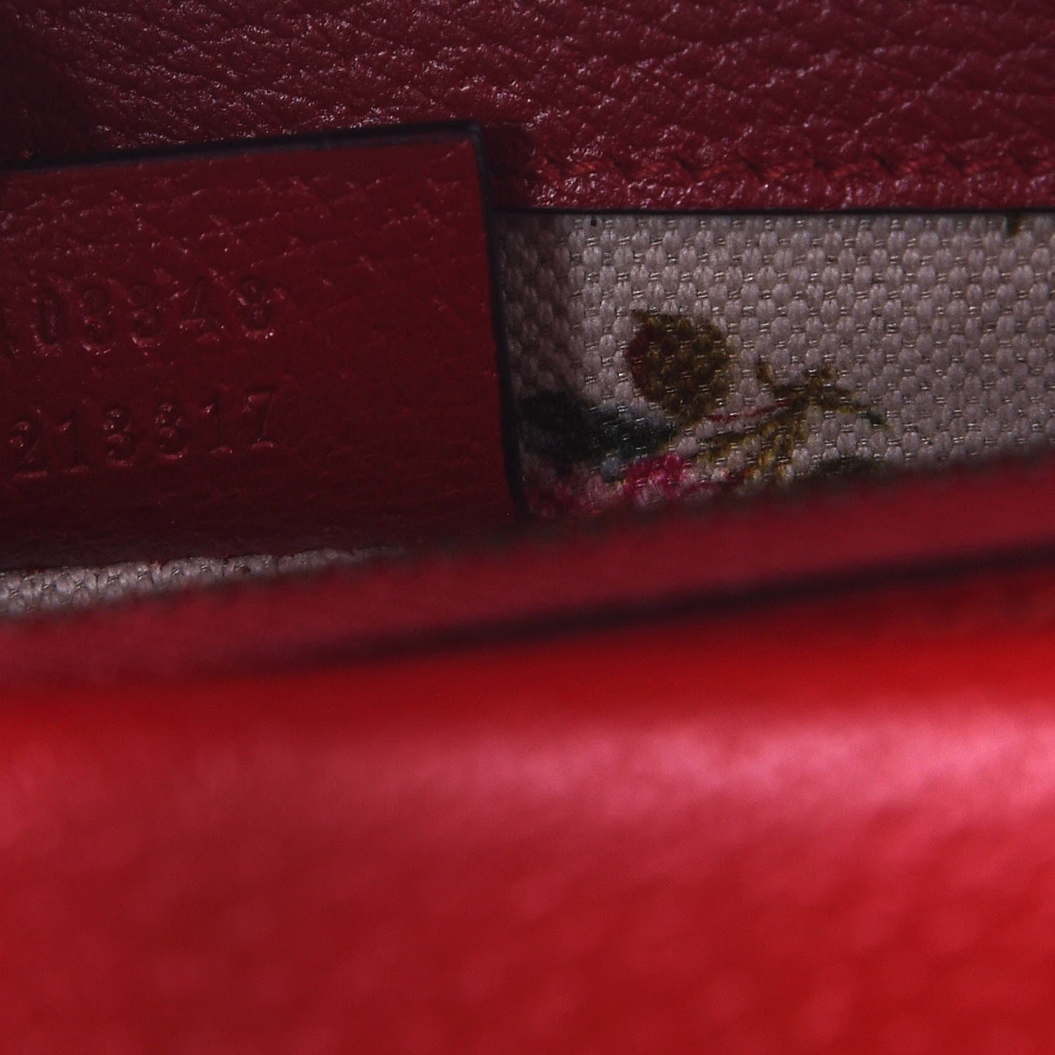 Gucci Textured Calfskin Web Medium Dionysus Shoulder Bag Hibiscus Red 7 of 7