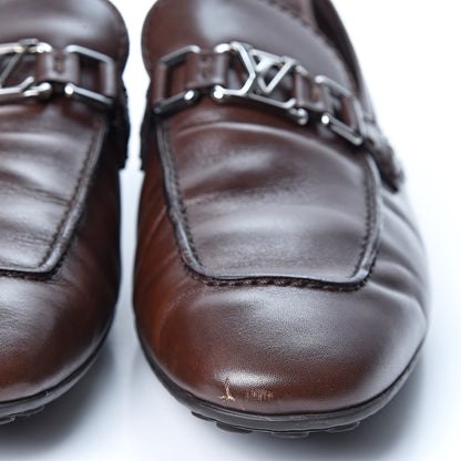 Louis Vuitton Calfskin Hockenheim Loafers 7.5 Brown 10 of 10