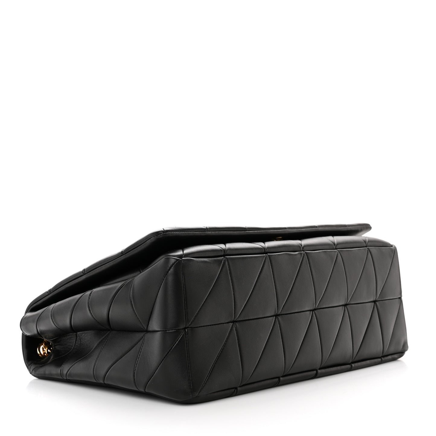 Lambskin Matelasse Monogram Oversized Jamie Black