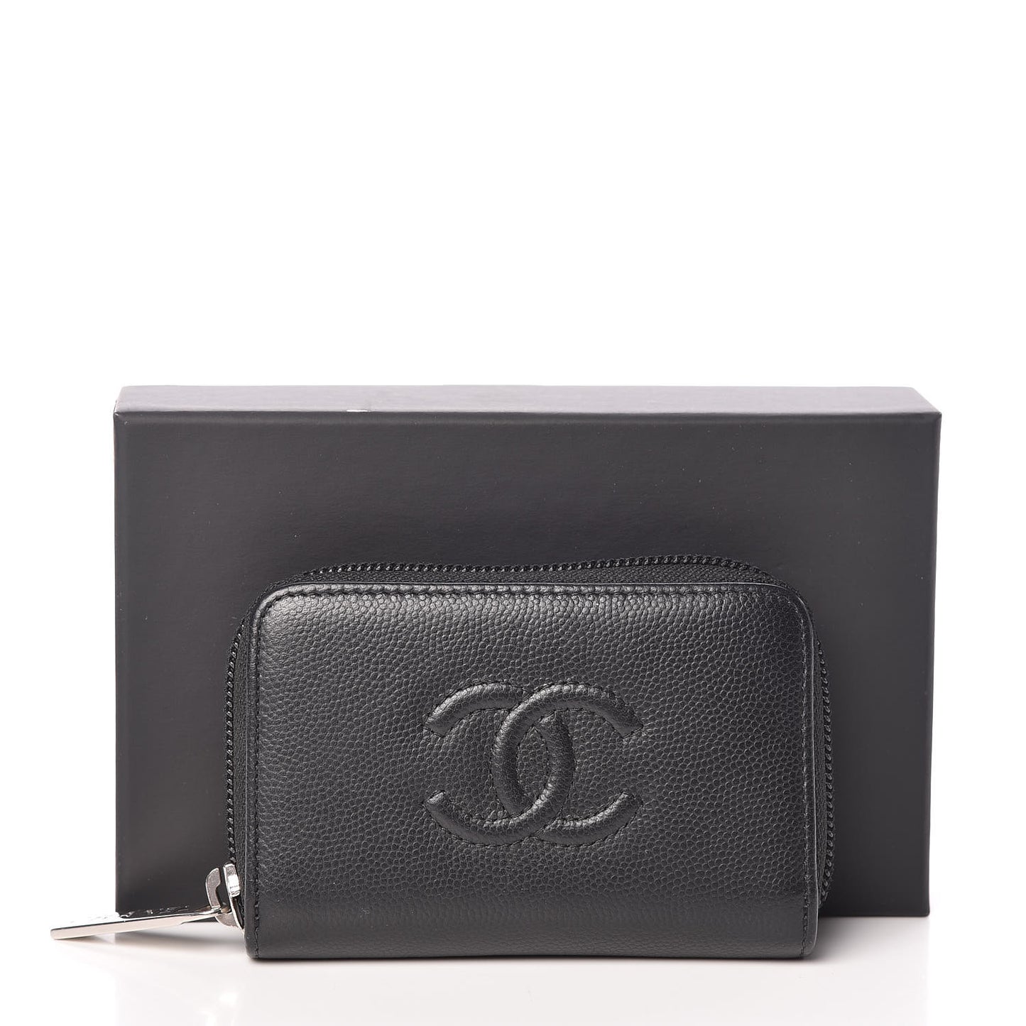 Caviar Timeless CC Zip Around Coin Purse Black