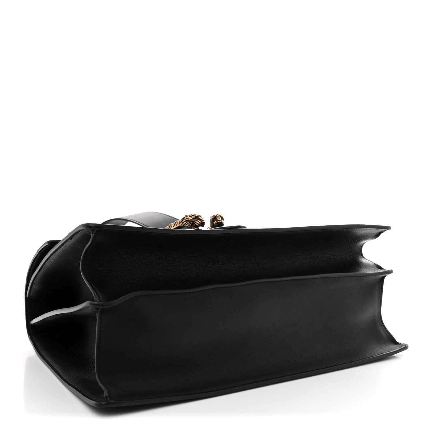 Gucci Calfskin Bamboo Web Large Dionysus Top Handle Bag Black
