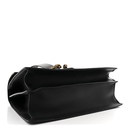 Gucci Calfskin Bamboo Web Large Dionysus Top Handle Bag Black Bright Evergreen Hibiscus Red 4 of 12