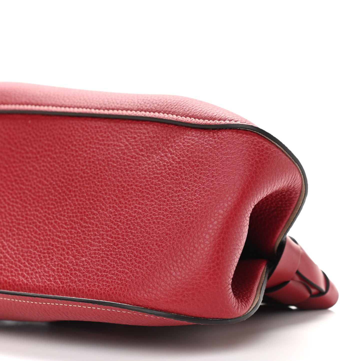 Grained Calfskin Darryl Clutch Red