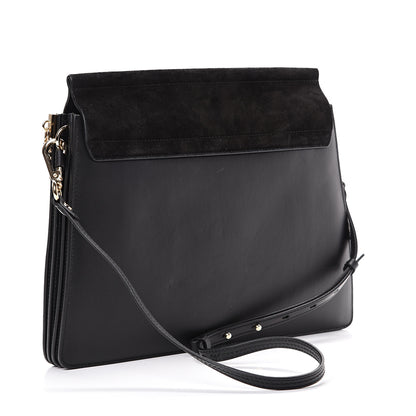 Chloe Suede Calfskin Medium Faye Shoulder Bag Black 2 of 14