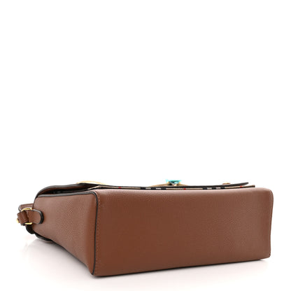 Burberry Calfskin Vintage Check Note Crossbody Bag Tan 4 of 12