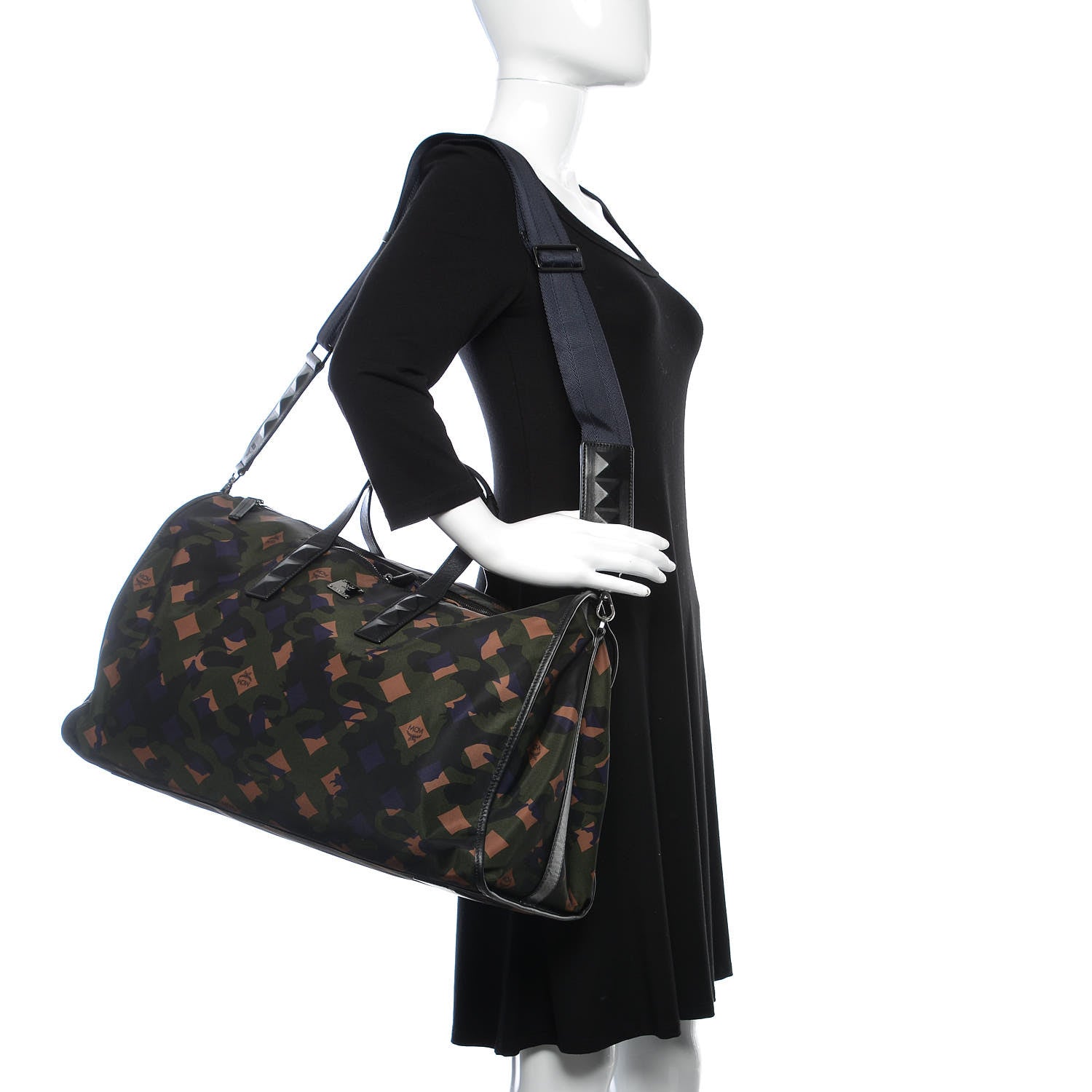 MCM Nylon Camo Dieter Weekender Loden Green 2 of 9