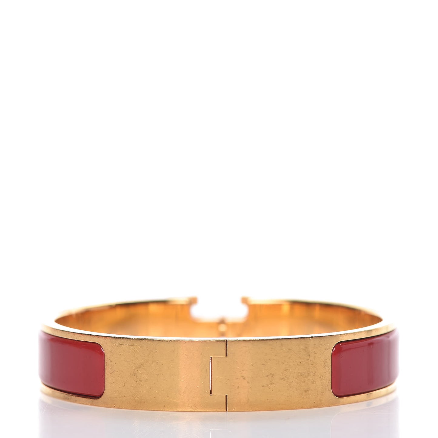 Enamel Narrow Clic Clac H Bracelet PM Red