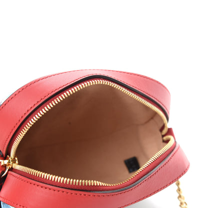 Gucci GG Supreme Monogram Blooms Mini Chain Shoulder Bag Beige Blue Navy Hibiscus Red 5 of 10