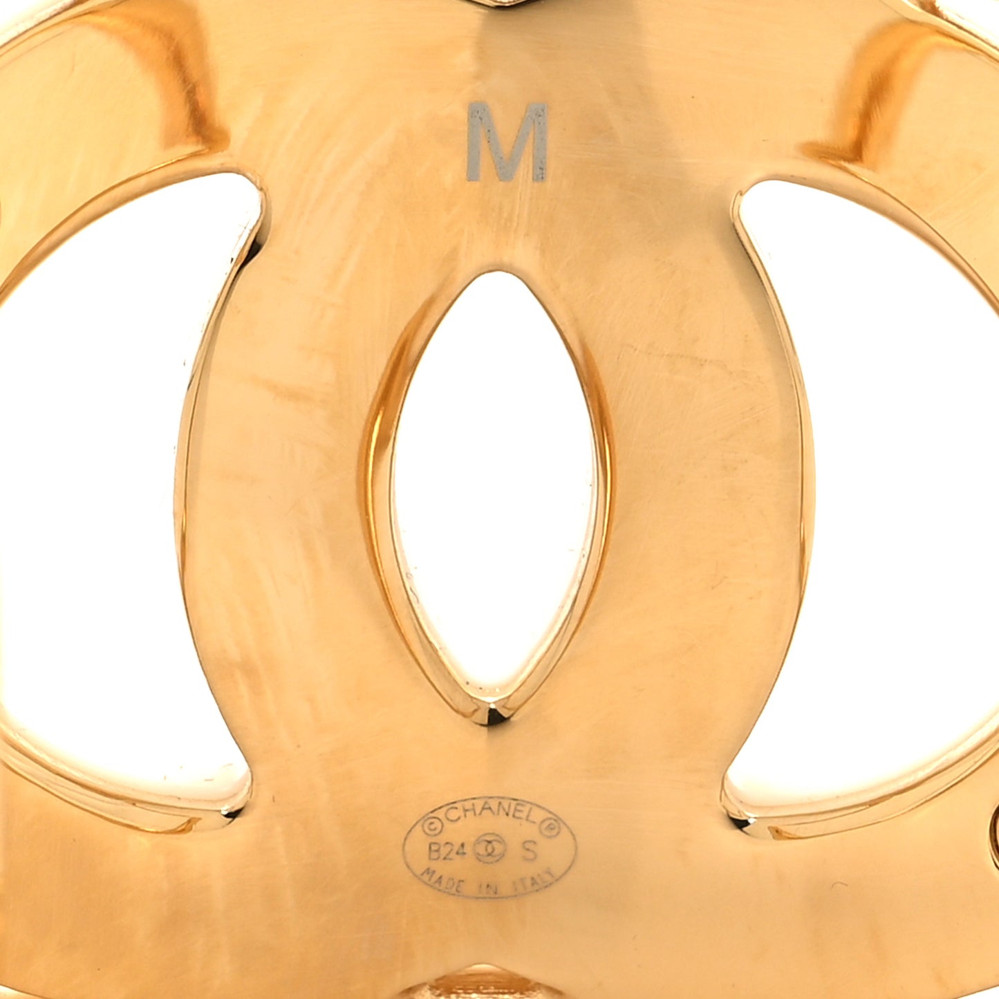 Metal Resin CC Cuff Gold White