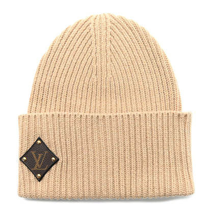 Louis Vuitton Wool LV initials Monogram Beanie Hat Beige 1 of 5