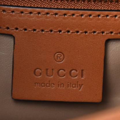 Gucci Loden Fabric Cuoio Harness Web Matelasse Horizontal Small GG Marmont Shoulder Bag Underwood Blue Red Harness Brown 6 of 9