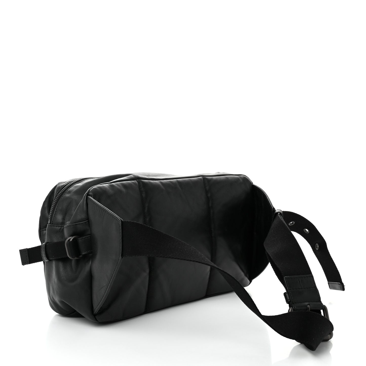 Calfskin Intrecciato Belt Bag Black