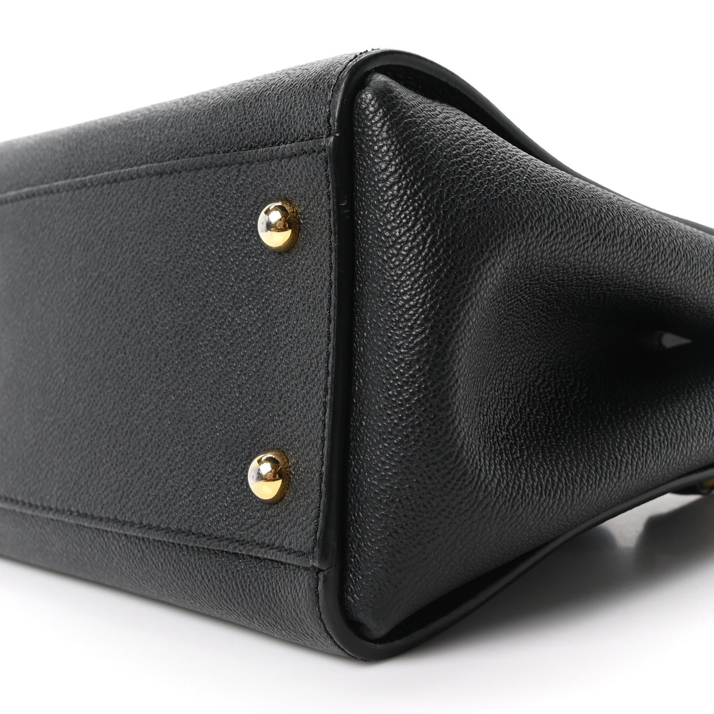 Soft Grain Calfskin Small Buckle Tote Black
