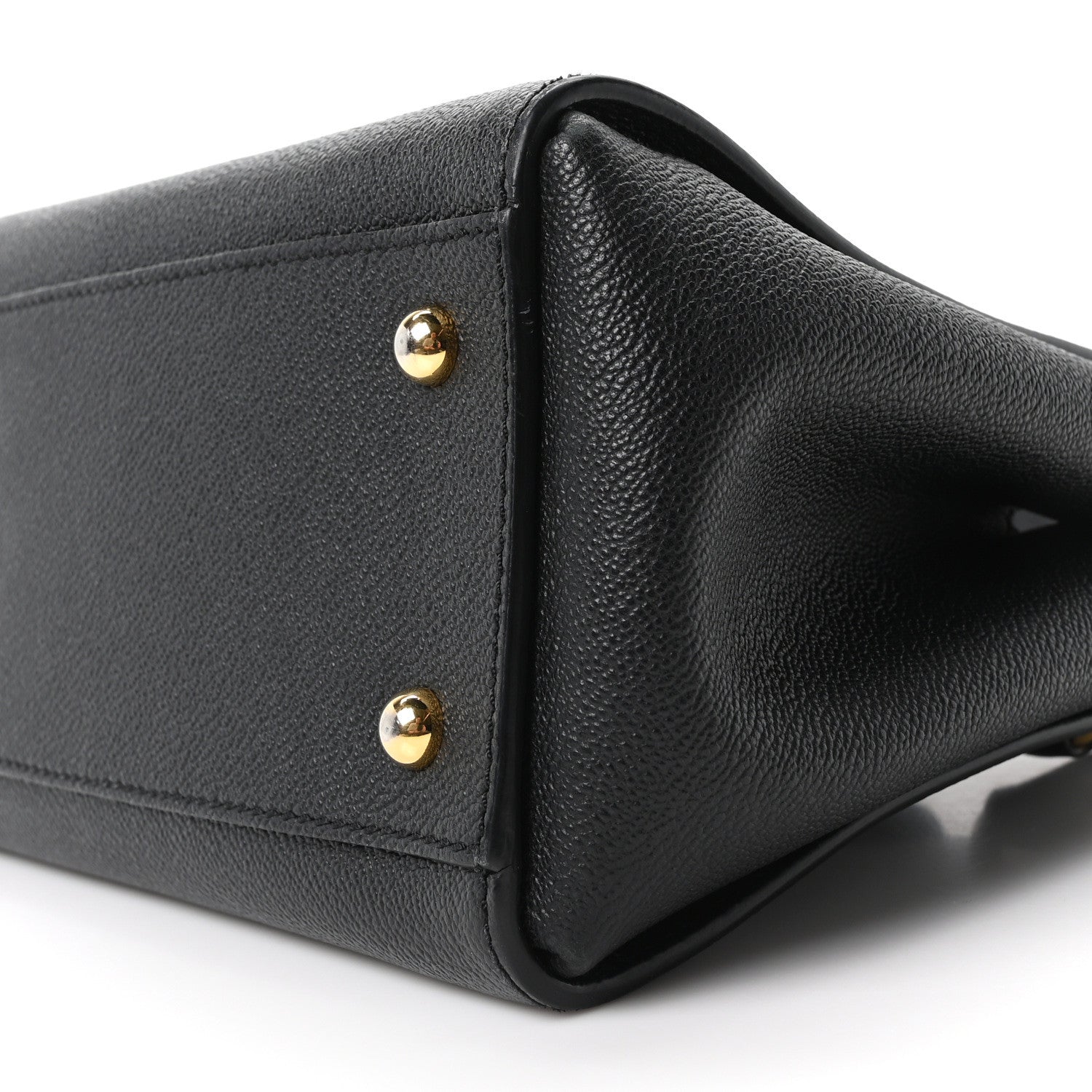 Burberry Soft Grain Calfskin Small Buckle Tote Black 10 of 10