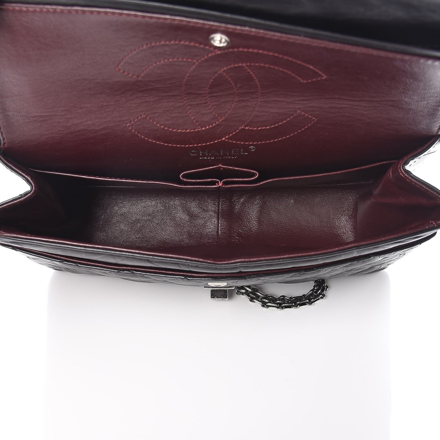 Aged Calfskin Quilted 2.55 Reissue 226 Flap Black