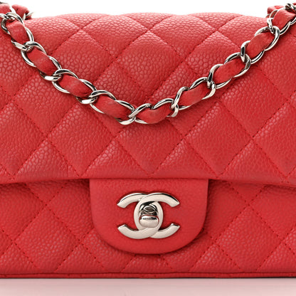 Chanel Iridescent Caviar Quilted Mini Rectangular Flap Dark Pink 8 of 16
