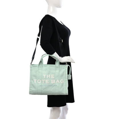 Marc Jacobs Cotton Canvas Small The Traveler Tote Bag Seafoam 2 of 8
