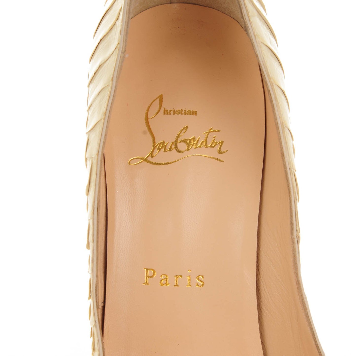 Python Lady Peep 150 Pumps 37.5 Craie