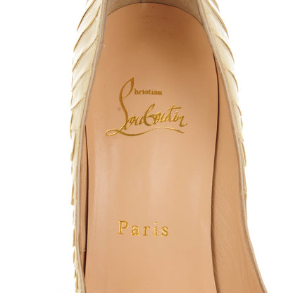 Christian Louboutin Python Lady Peep 150 Pumps 37.5 Craie 7 of 8