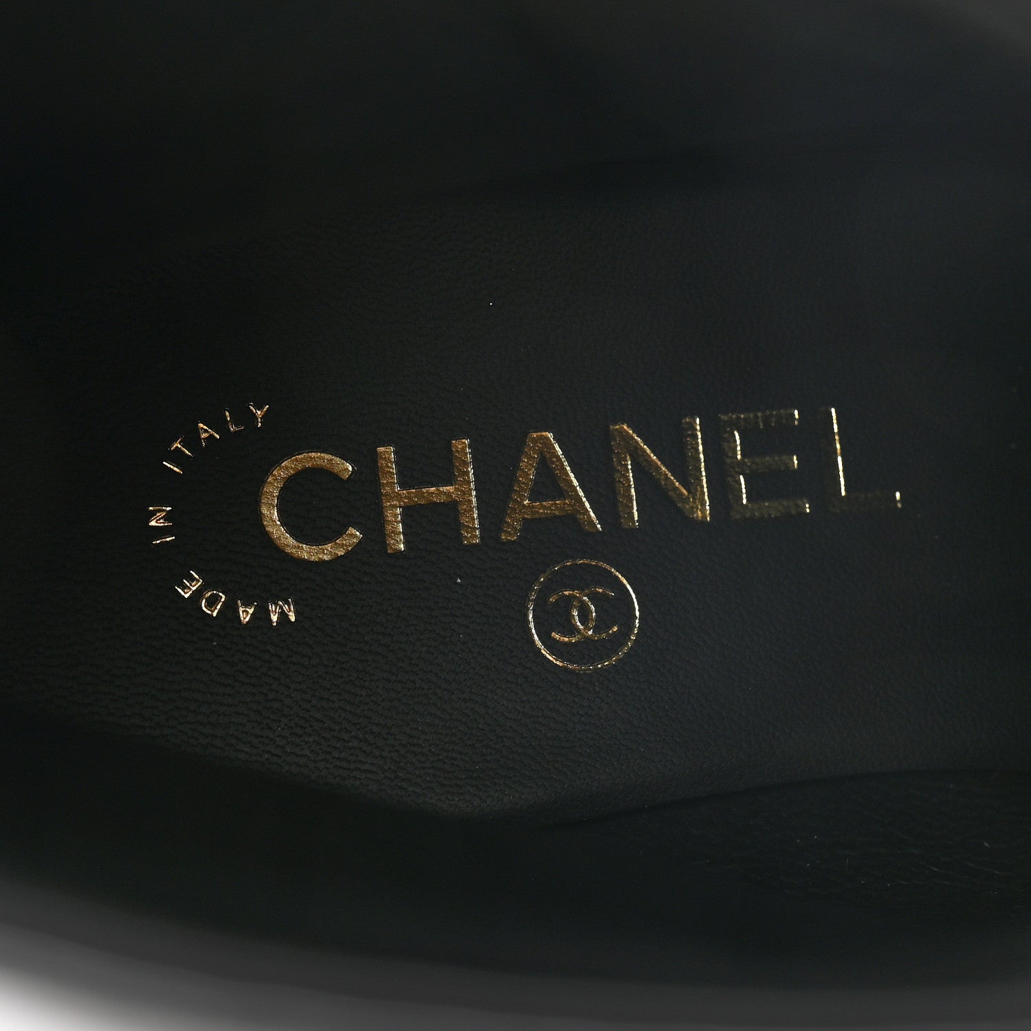 Chanel Shiny Goatskin Cap Toe Combat Boots 39.5 Black Dark Grey 6 of 8