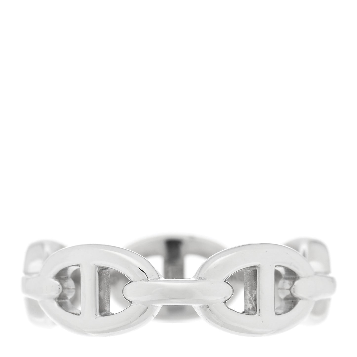 Sterling Silver PM Chaine d'Ancre Enchainee Band Ring 56 7.75