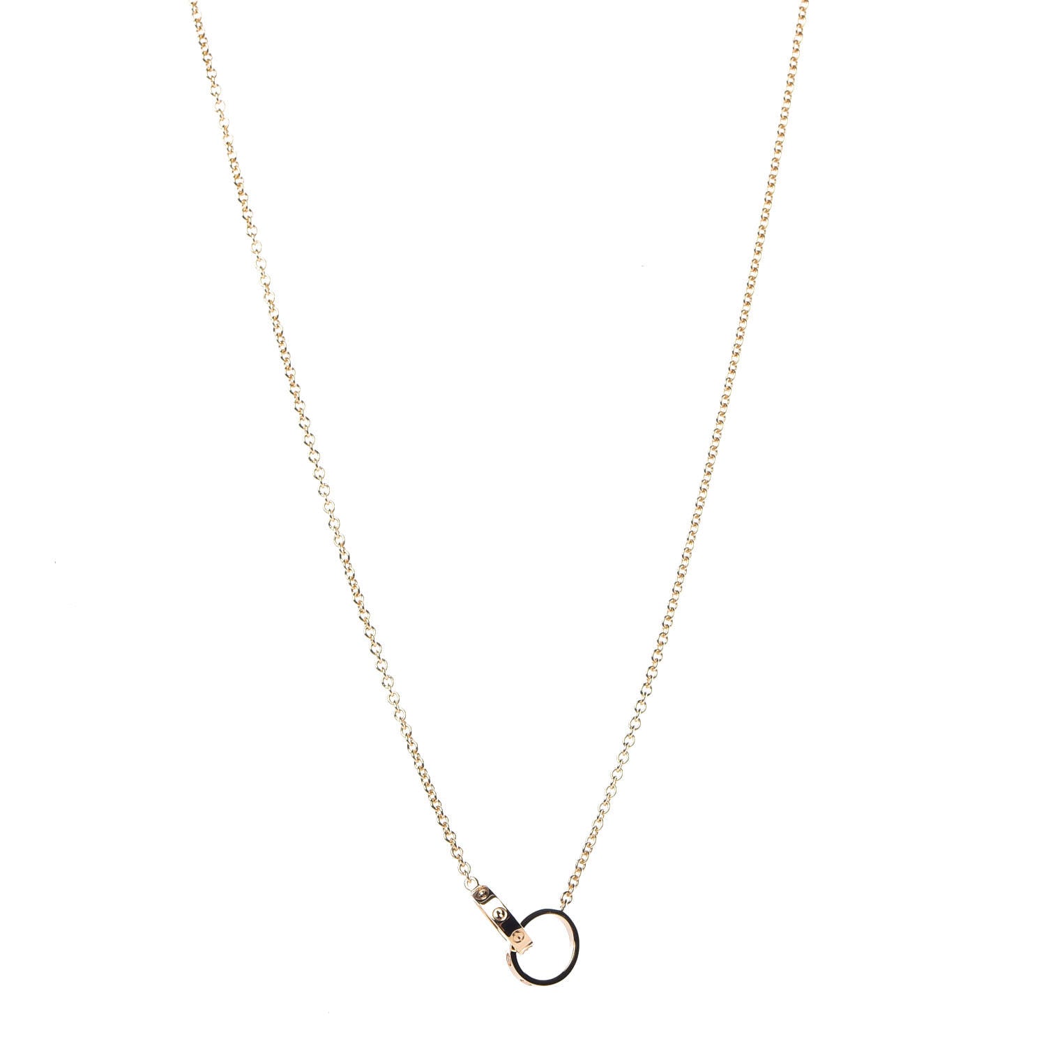 Cartier 18K Yellow Gold Interlocking LOVE Necklace 1 of 7