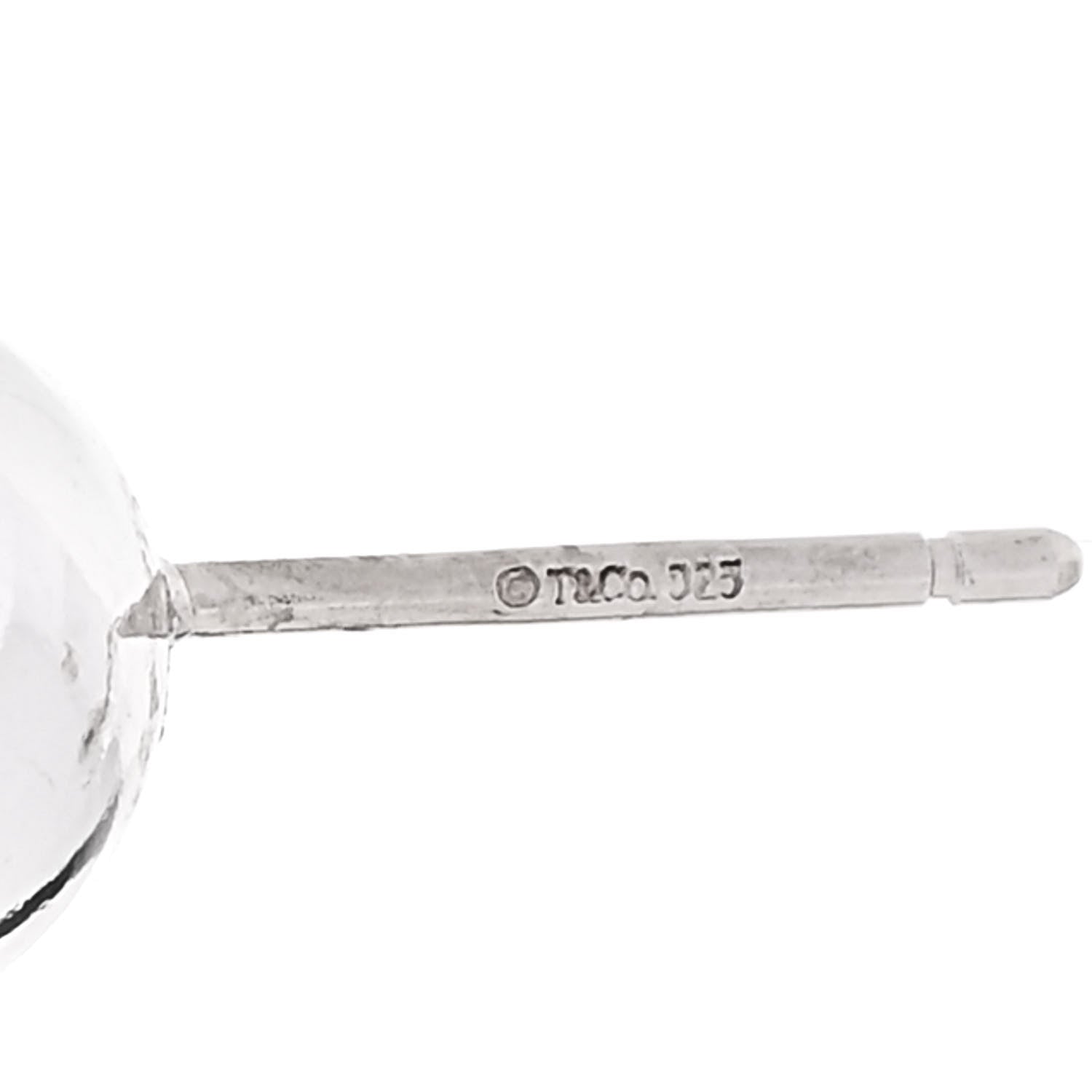 Tiffany Sterling Silver 8mm Hardwear Ball Earrings 4 of 5