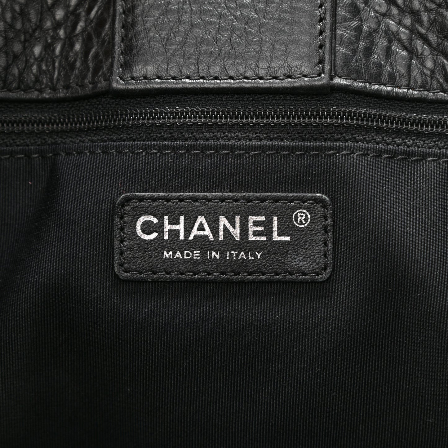 Calfskin Cerf Executive Shopper Tote Black