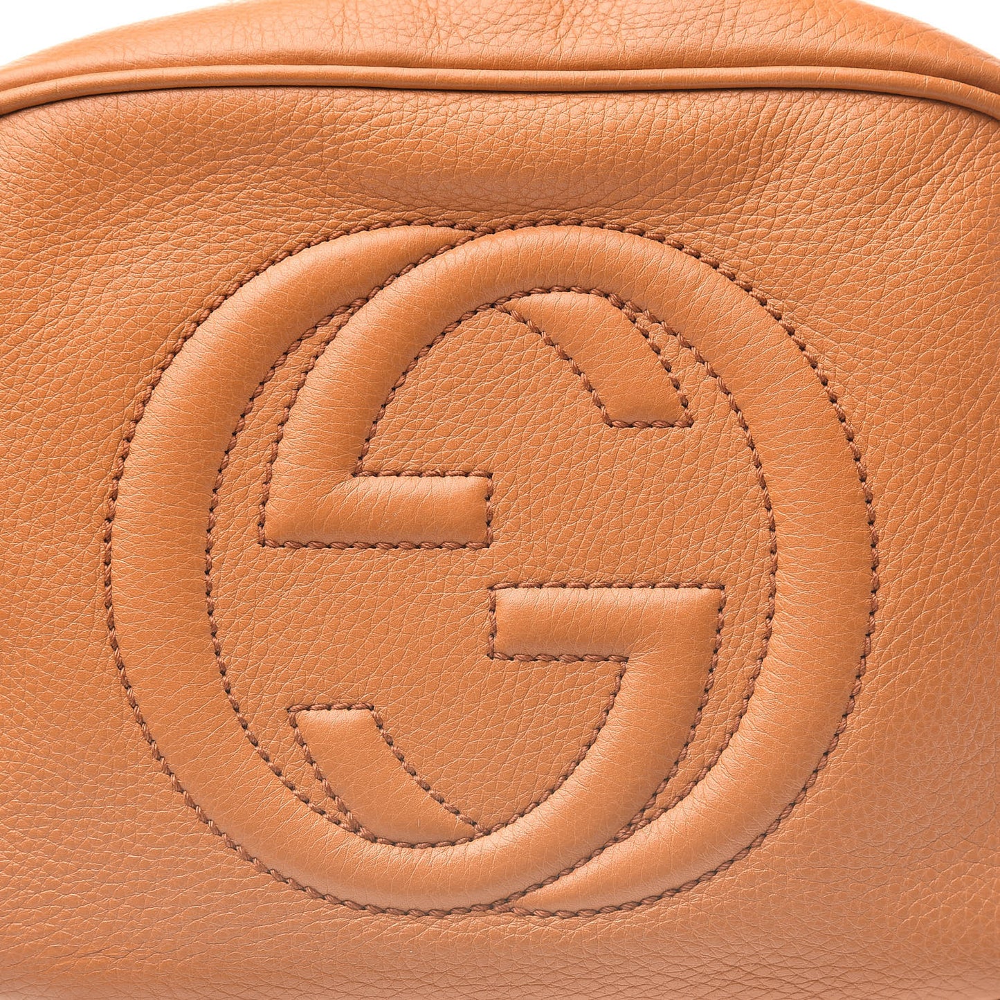 Pebbled Calfskin Small Soho Disco Bag Curcuma