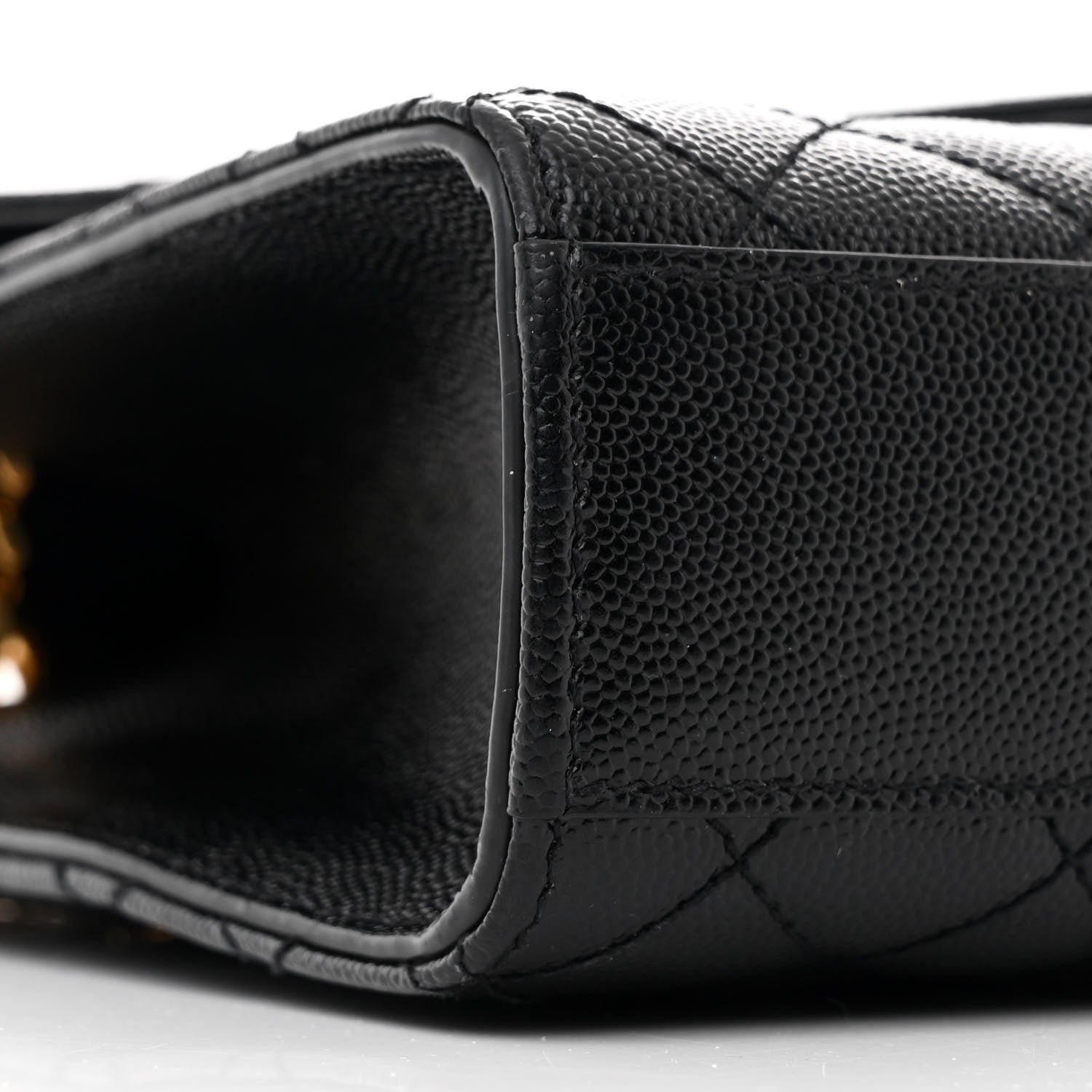 Saint Laurent Grain De Poudre Textured Mixed Matelasse Triquilt Medium Monogram Satchel Black 9 of 11