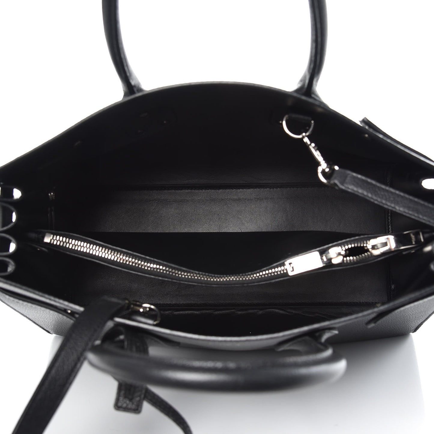 Grained Calfskin Small Sac De Jour Black