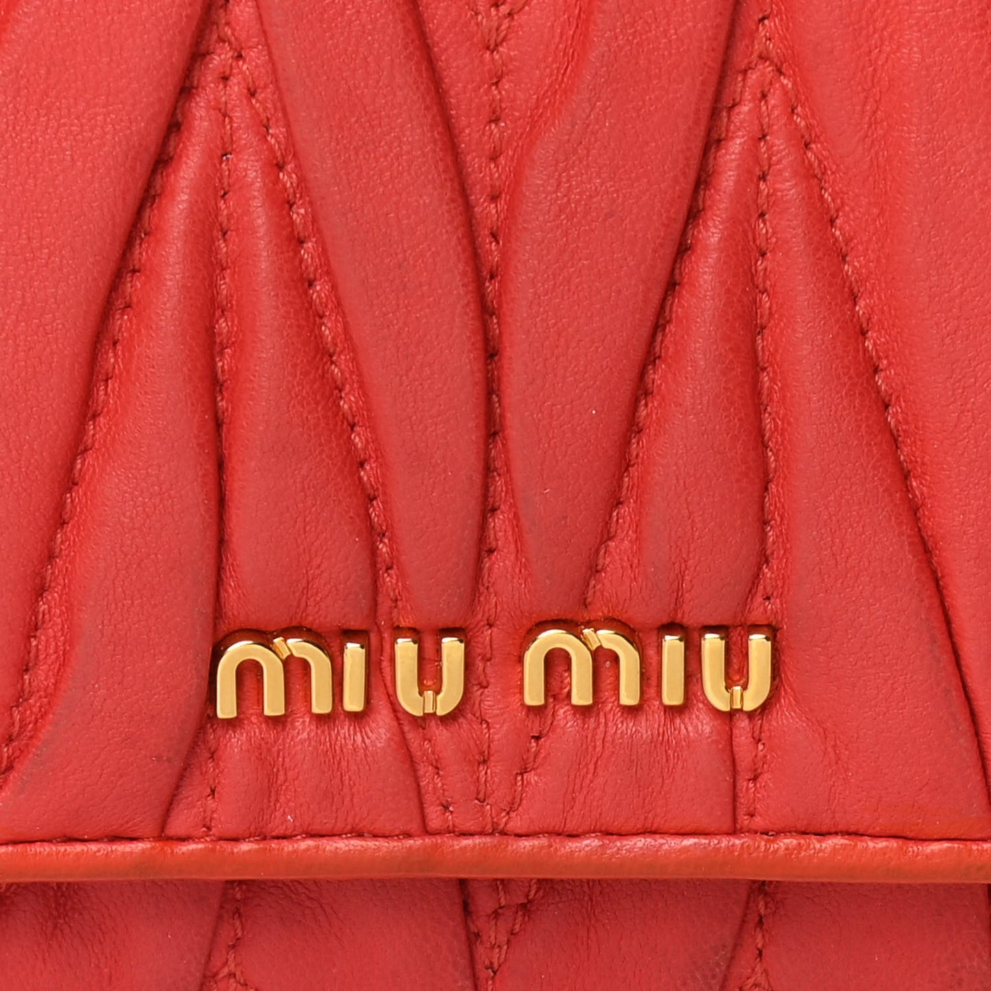 Nappa Matelasse Flap Wallet Fuoco