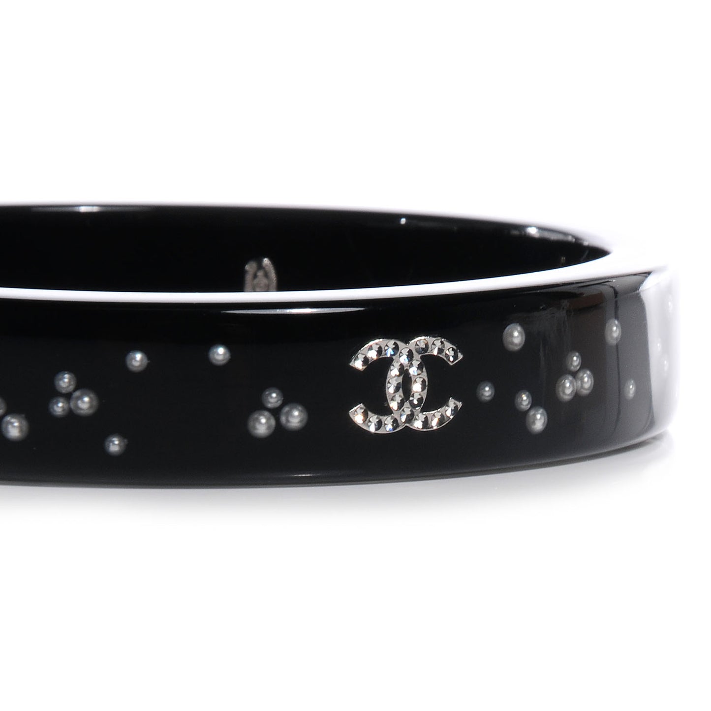 Resin Crystal CC Bangle Black