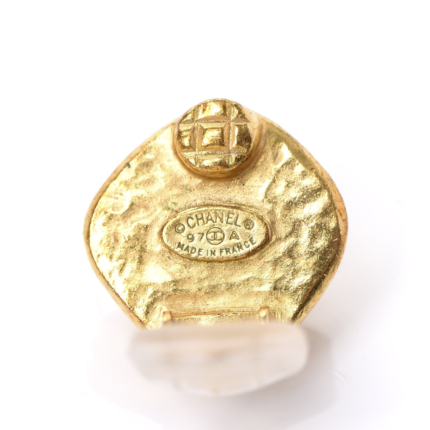 Chanel CC Clip On Earrings Gold 4 of 4