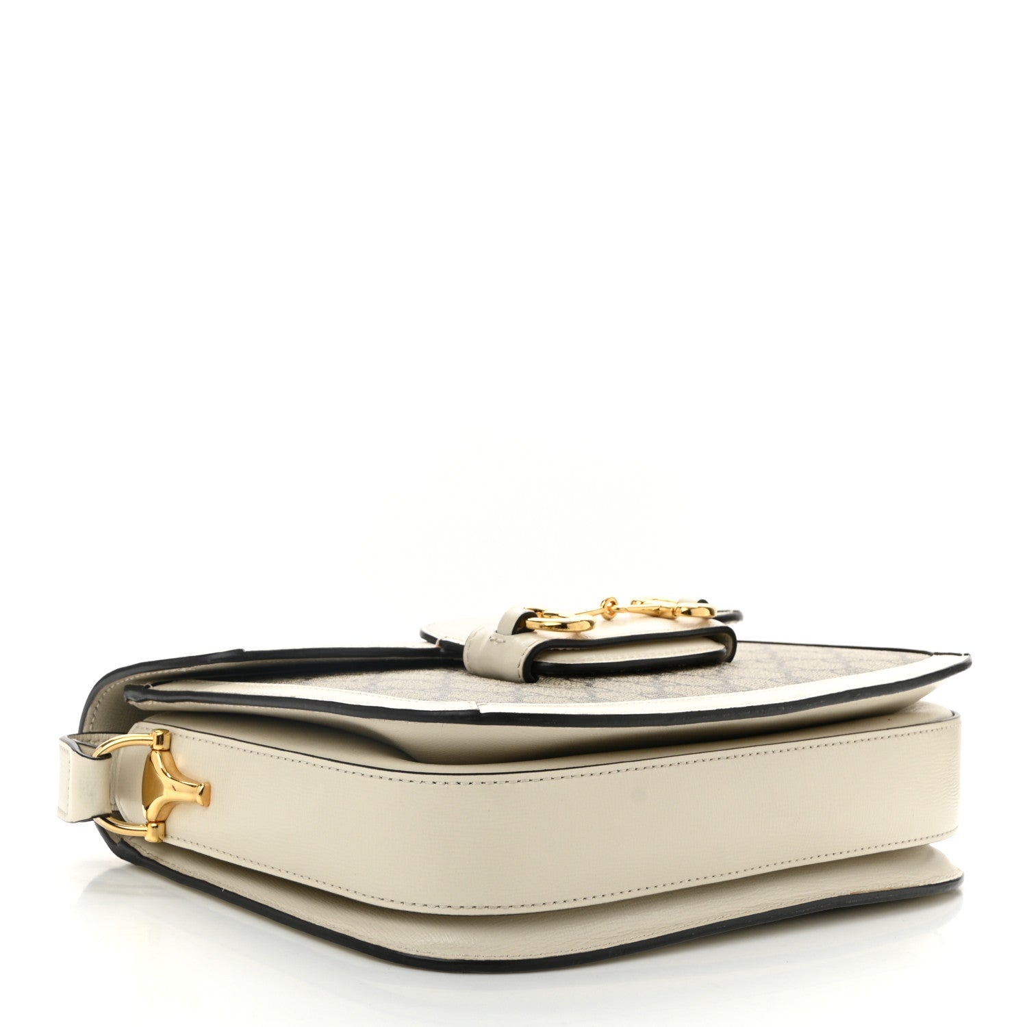 Gucci GG Supreme Monogram Horsebit 1955 Shoulder Bag Beige Mystic White 4 of 11